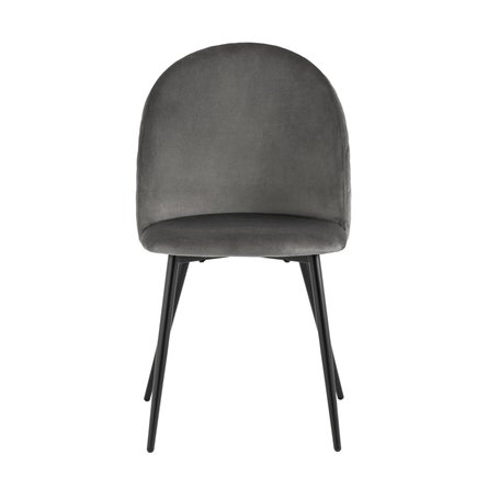 Lilly велюр антрацитовый ножки из металла в черном цвете