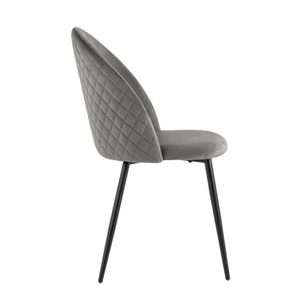 Lilly велюр антрацитовый ножки из металла в черном цвете