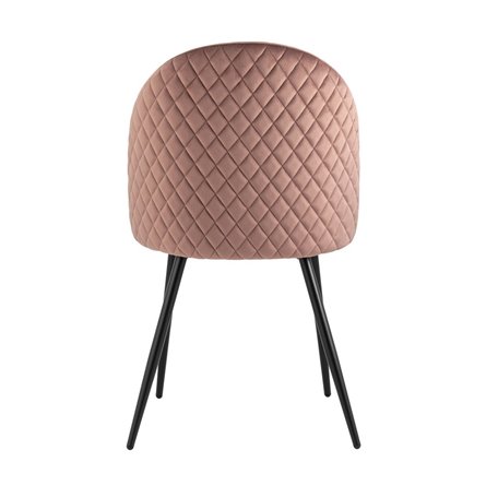 Lilly велюр пыльно-розовый ножки из металла в черном цвете