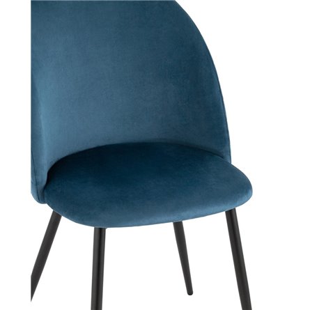 Lilly велюр сине-зеленый ножки из металла в черном цвете