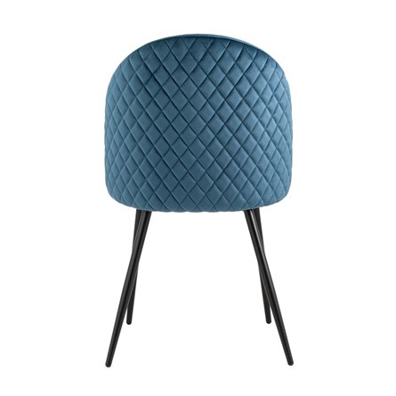 Lilly велюр сине-зеленый ножки из металла в черном цвете