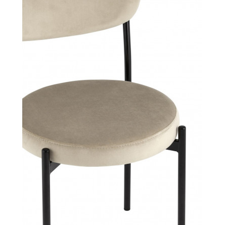 для кухни Бриф NEW велюр бежевый ножки черные металл