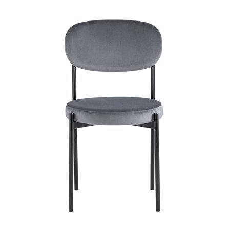 для кухни Бриф NEW велюр серый ножки черные металл