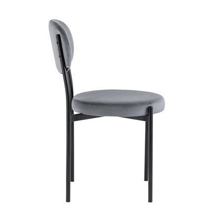 для кухни Бриф NEW велюр серый ножки черные металл