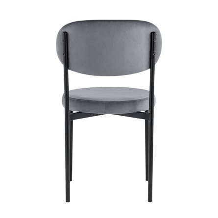 для кухни Бриф NEW велюр серый ножки черные металл