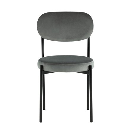 для кухни Бриф NEW велюр тёмно-серый ножки черные металл