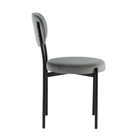 для кухни Бриф NEW велюр тёмно-серый ножки черные металл