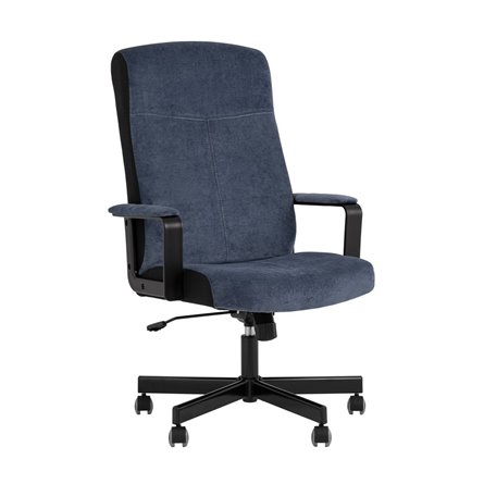 для руководителя TopChairs ST-DOMINGO велюр темно-синий крестовина металл