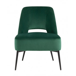 лаунж Бостон велюр зелёный ножки металл