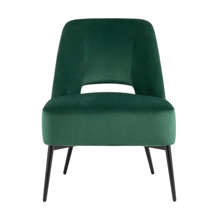 лаунж Бостон велюр зелёный ножки металл