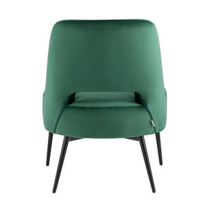 лаунж Бостон велюр зелёный ножки металл