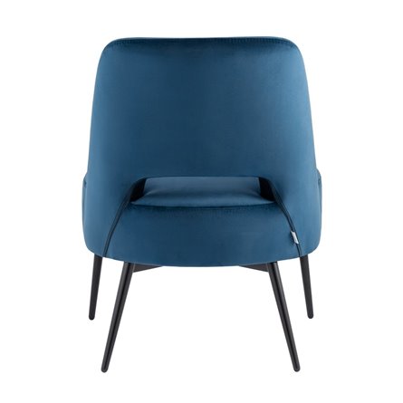 лаунж Бостон велюр синий ножки металл