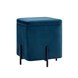 Грейс квадрат с ящиком велюр синий ножки металл
