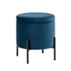 Грейс с ящиком велюр синий ножки черные металл