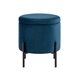 Грейс с ящиком велюр синий ножки черные металл Грейс с ящиком велюр синий ножки черные металл