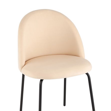 для кухни Коди велюр бежевый ножки черные металл