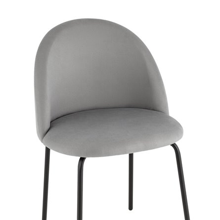 для кухни Коди велюр серый ножки черные металл