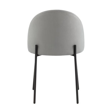 для кухни Коди велюр серый ножки черные металл