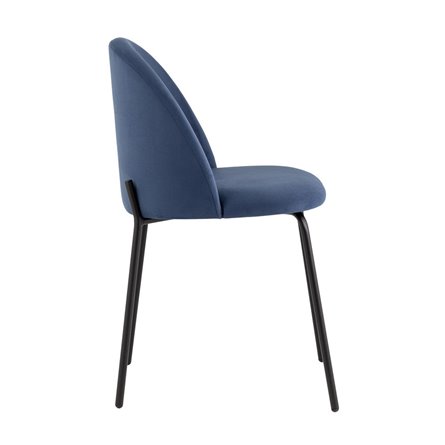 для кухни Коди велюр синий ножки металл черные