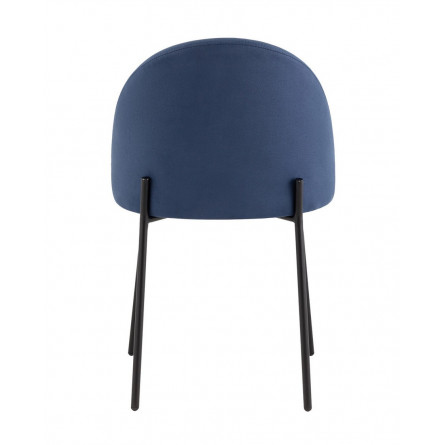 для кухни Коди велюр синий ножки металл черные