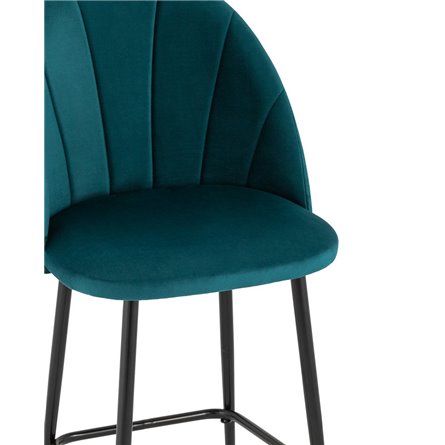 Логан велюр изумрудный ножки металл черный