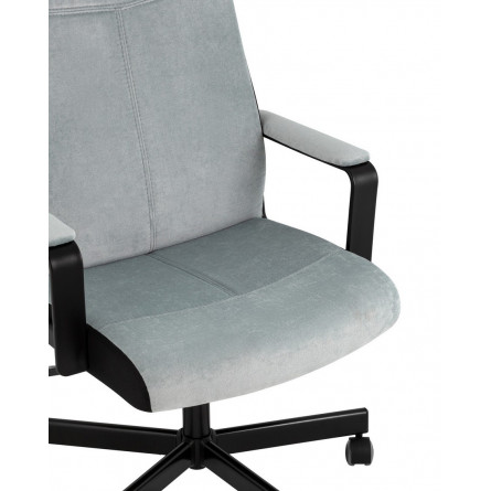 для руководителя TopChairs ST-DOMINGO велюр серо-голубой крестовина металл