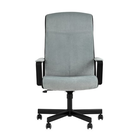 для руководителя TopChairs ST-DOMINGO велюр серо-голубой крестовина металл