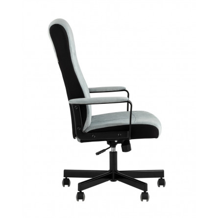 для руководителя TopChairs ST-DOMINGO велюр серо-голубой крестовина металл