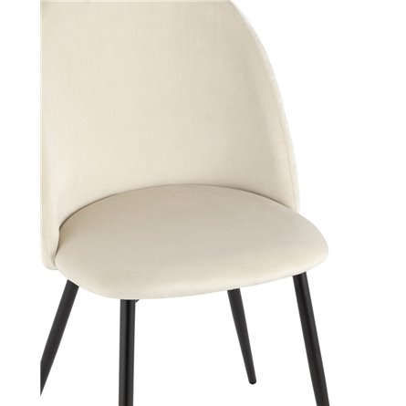 Lilly велюр бежевый ножки из металла в черном цвете