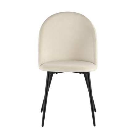 Lilly велюр бежевый ножки из металла в черном цвете