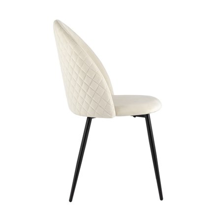 Lilly велюр бежевый ножки из металла в черном цвете