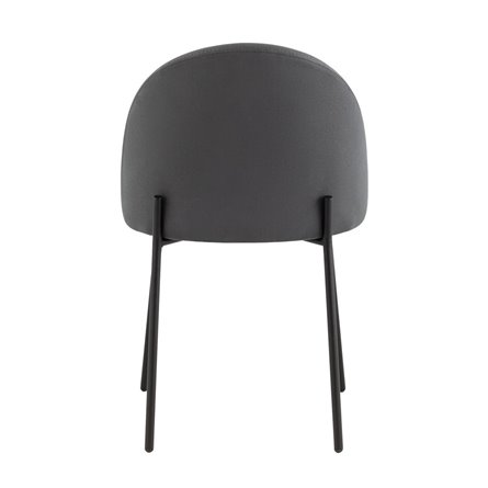 для кухни Коди велюр тёмно-серый ножки металл черные