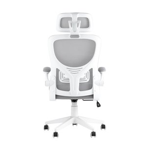 TopChairs Airone офисное белое, обивка из сетки и текстиля, механизм качания Top Gun