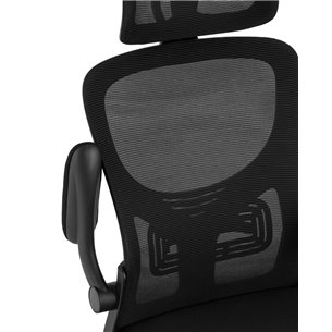 TopChairs Airone офисное черное, обивка из сетки и текстиля, механизм качания Top Gun