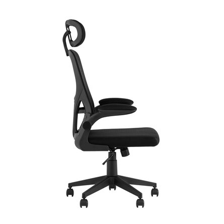 TopChairs Airone офисное черное, обивка из сетки и текстиля, механизм качания Top Gun