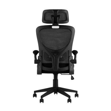 TopChairs Airone офисное черное, обивка из сетки и текстиля, механизм качания Top Gun