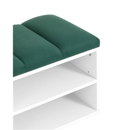 с мягким сиденьем Хольст 2 белая велюр зелёный