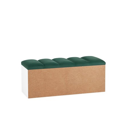 с мягким сиденьем Хольст 2 белая велюр зелёный