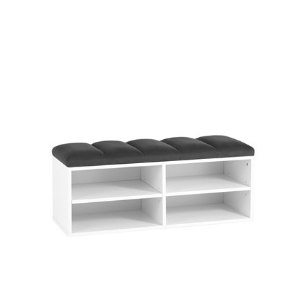 Хольст 2 белая велюр тёмно-серый