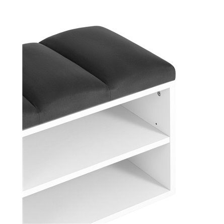 Хольст 2 белая велюр тёмно-серый