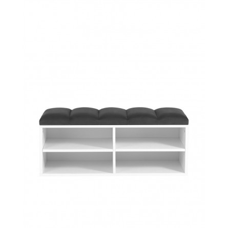 Хольст 2 белая велюр тёмно-серый