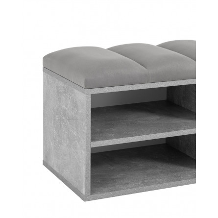 с мягким сиденьем Хольст 2 серая велюр серый