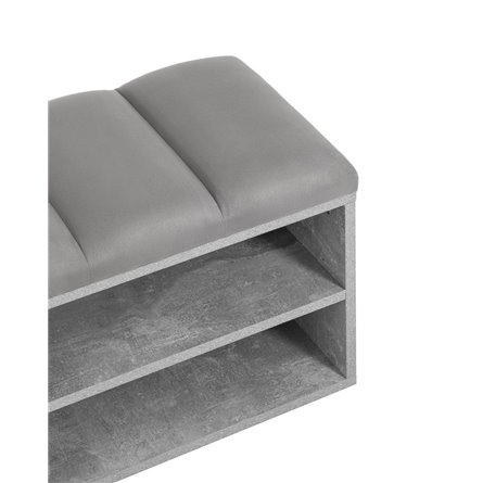 с мягким сиденьем Хольст 2 серая велюр серый