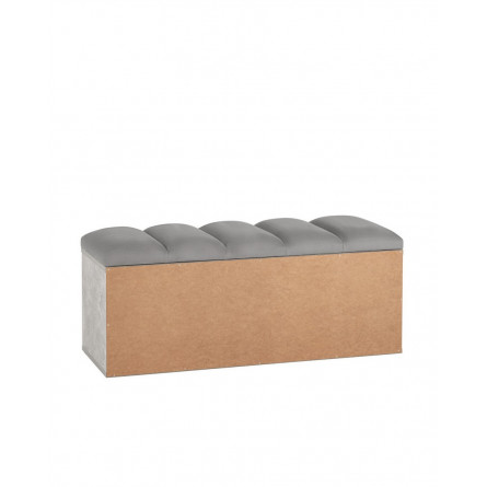 с мягким сиденьем Хольст 2 серая велюр серый