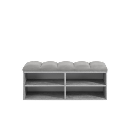 с мягким сиденьем Хольст 2 серая велюр серый