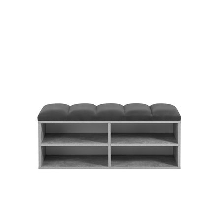 с мягким сиденьем Хольст 2 серая велюр тёмно-серый