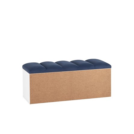 с мягким сиденьем Хольст белая велюр синий