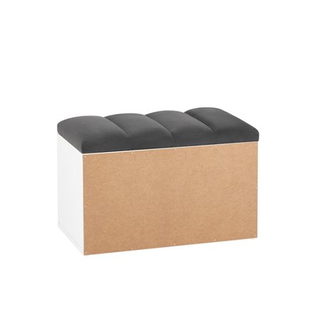 с мягким сиденьем Хольст белая велюр тёмно-серый