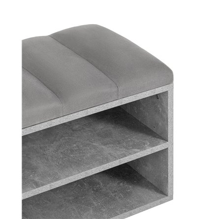 с мягким сиденьем Хольст серая велюр серый