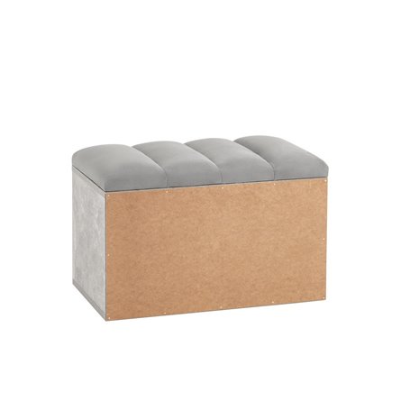 с мягким сиденьем Хольст серая велюр серый